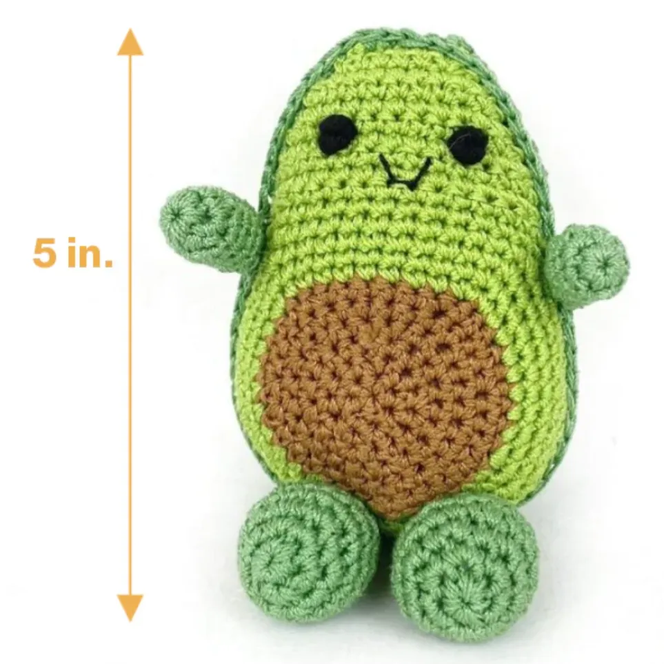 Auggie Avocado Handmade Knit Knack Toys