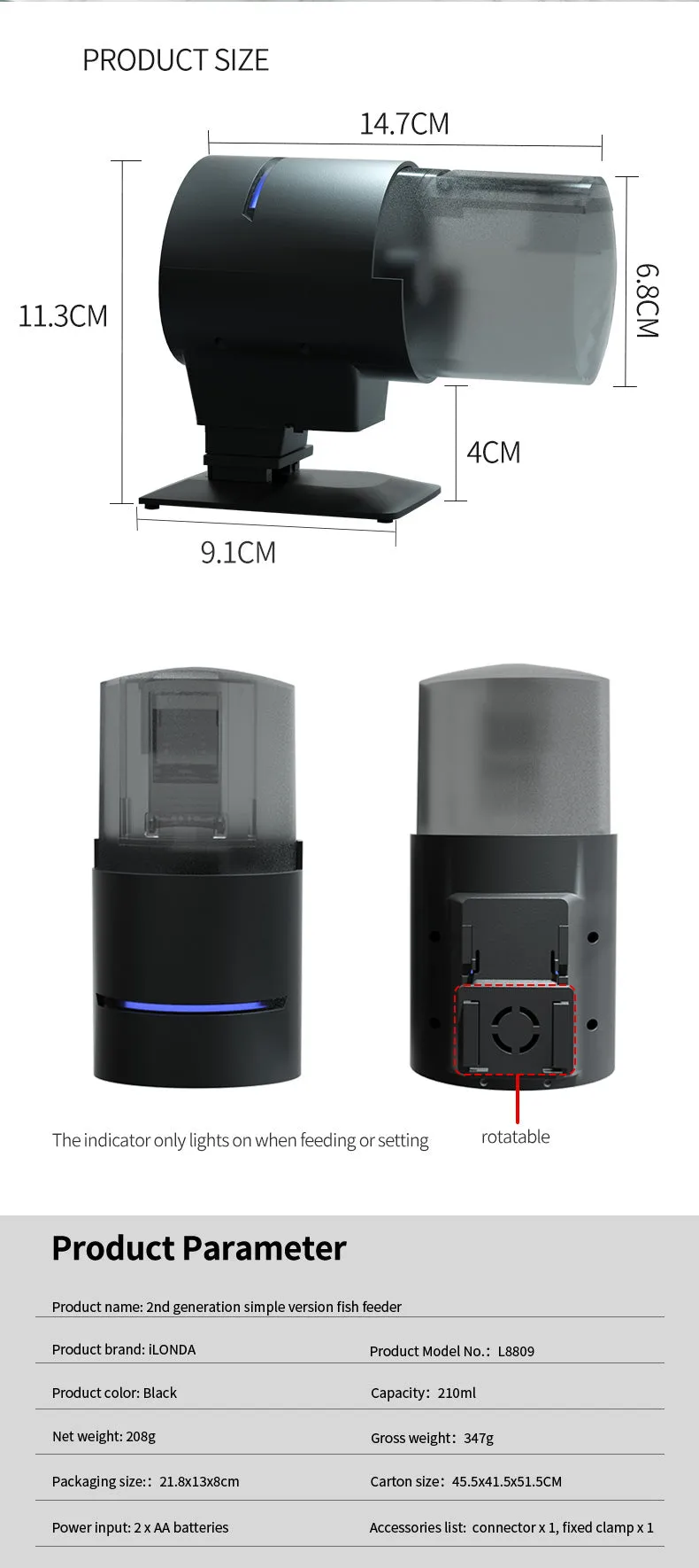 Automatic Fish Feeder Dispenser