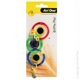 Avi One Bird Toy Triple Ring Mirror & Bell 21cm