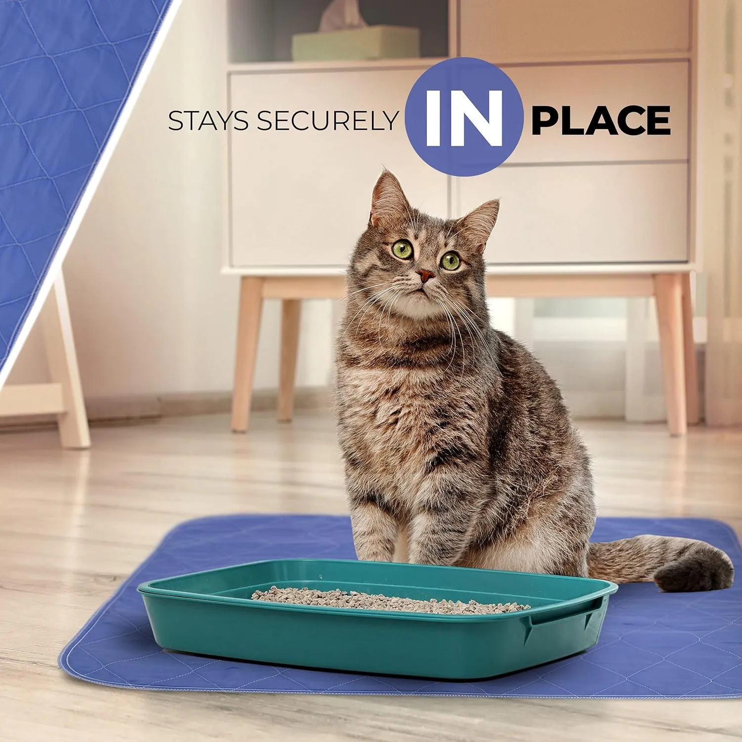 Becks USA Made Reusable Pet Pee Pads for Dog & Cat Pee Problems|Advanced Leak Free Design   Color Change Wetness Indicator| 1 Pad= 500 Disposable |Crate Training Waterproof Puppy Pad or Cat Pee Pad