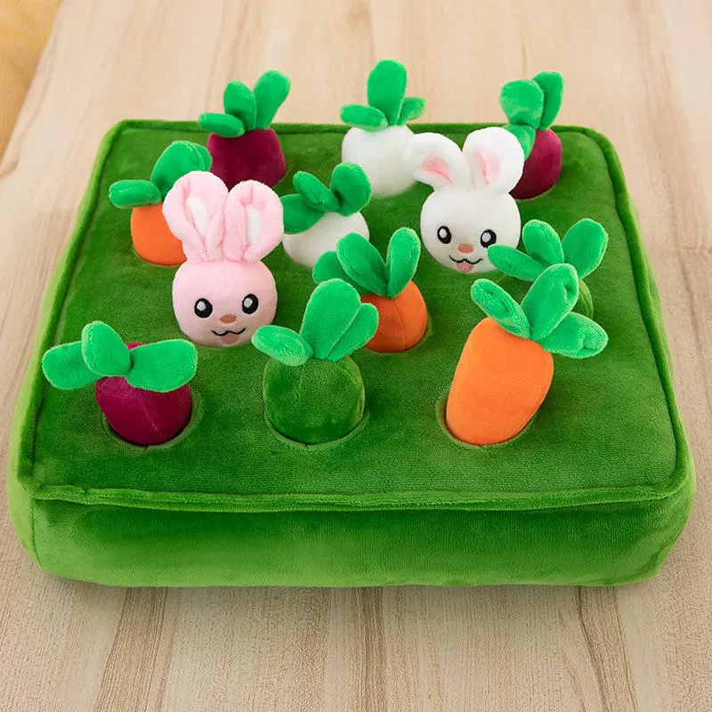 Carrot Pull Radish Bunny Pets Dog Cat Chew Plush Toy