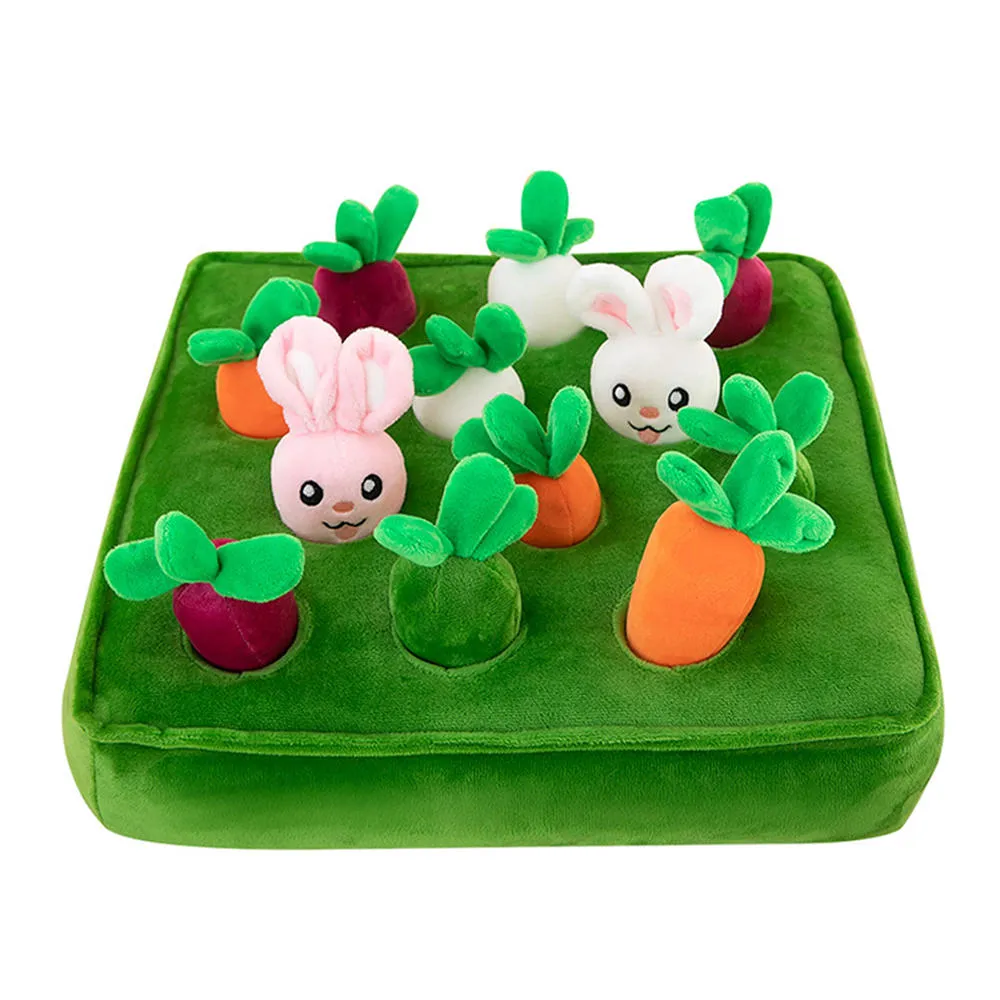 Carrot Pull Radish Bunny Pets Dog Cat Chew Plush Toy