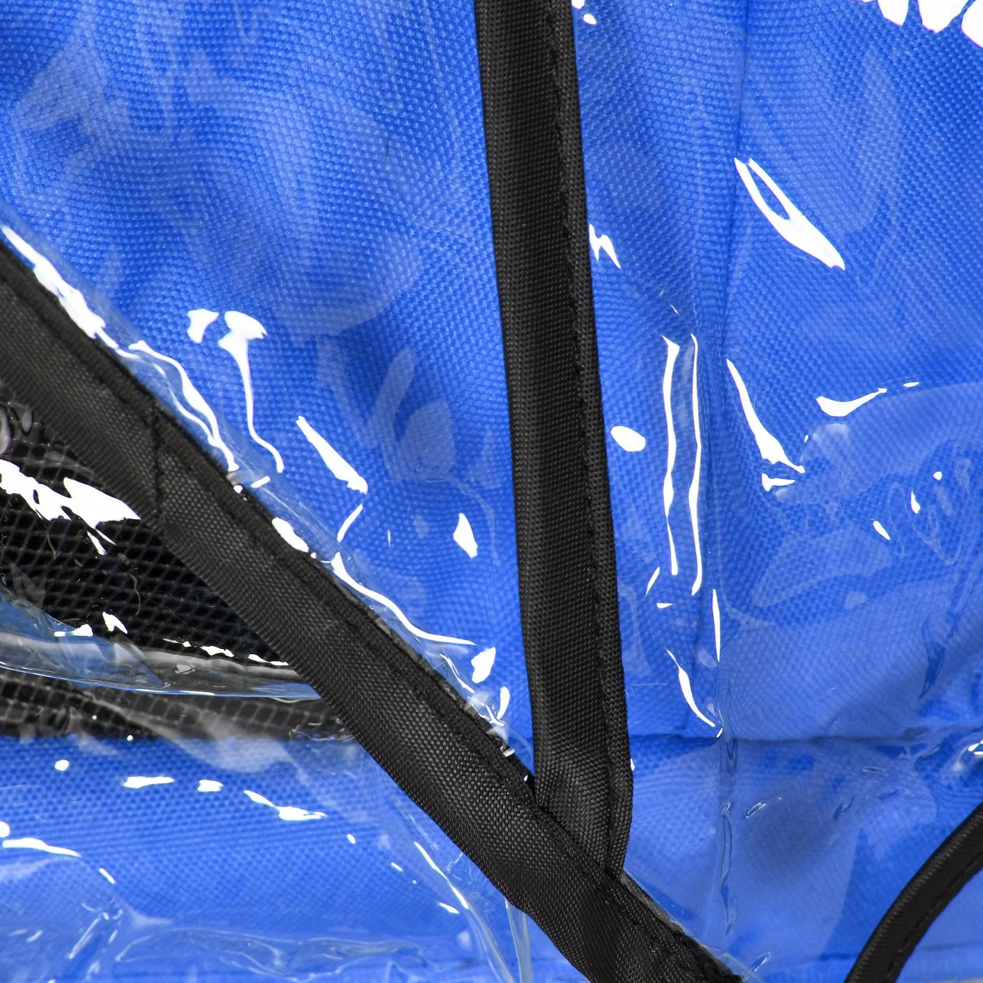 Cat Stroller with Rain Cover and EVA Wheels - Blue