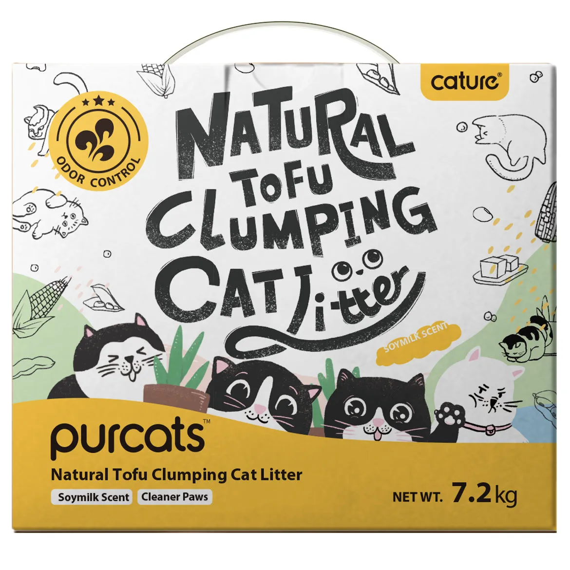 Cature Natural Tofu Clumping Milky Cat Litter