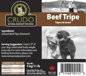 Crudo Ground Green Beef Tripe