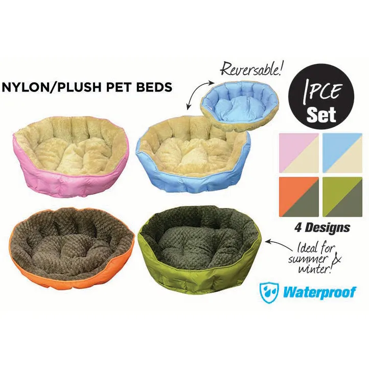 Dog Bed Cat Pet Beds Reversible Bedding Luxury Puppy Soft Waterproof Large Red