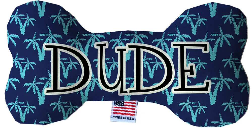 Dude Stuffing Free 10 Inch Bone Dog Toy