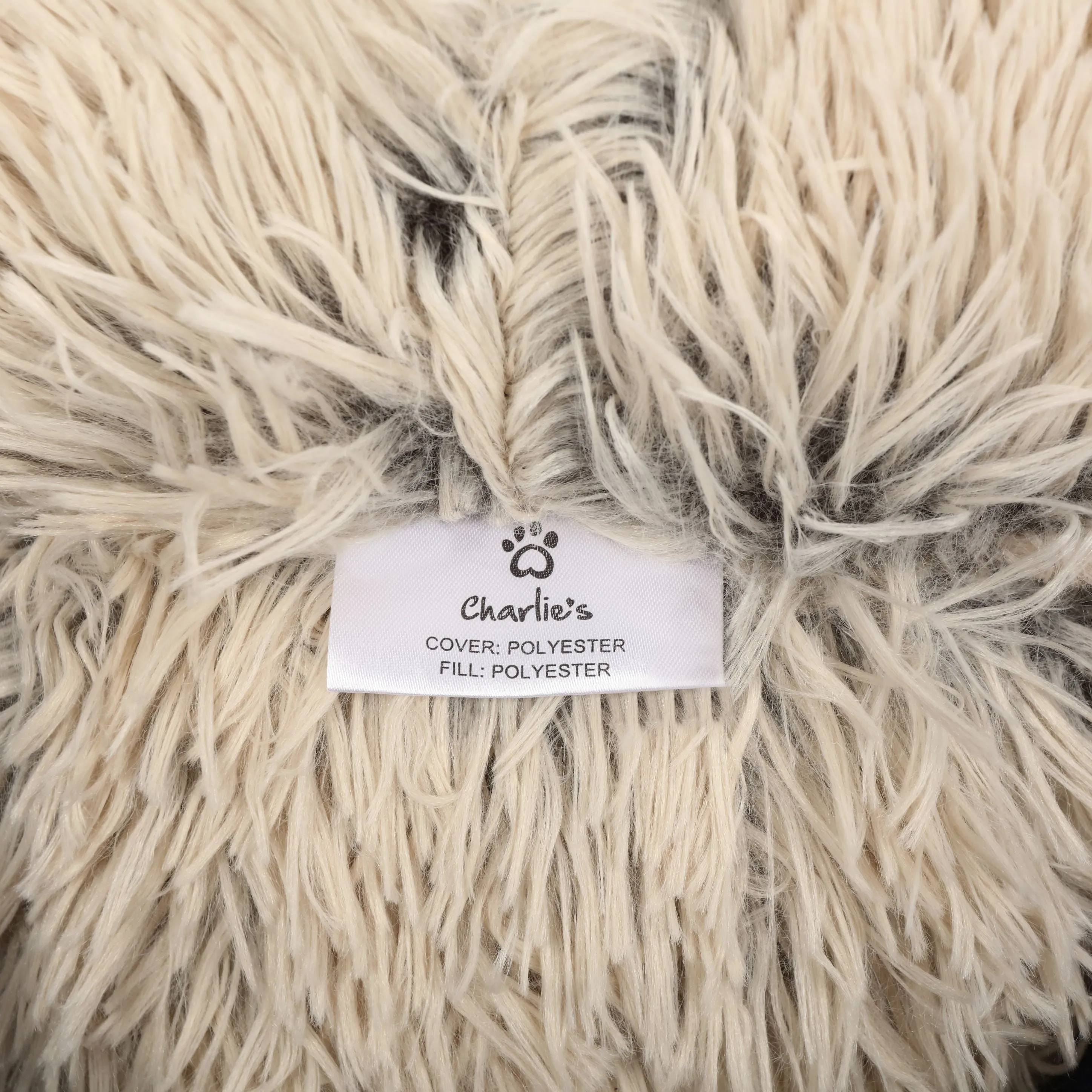 Faux Fur Fluffy Calming Pet Bed Nest Cream Chinchilla