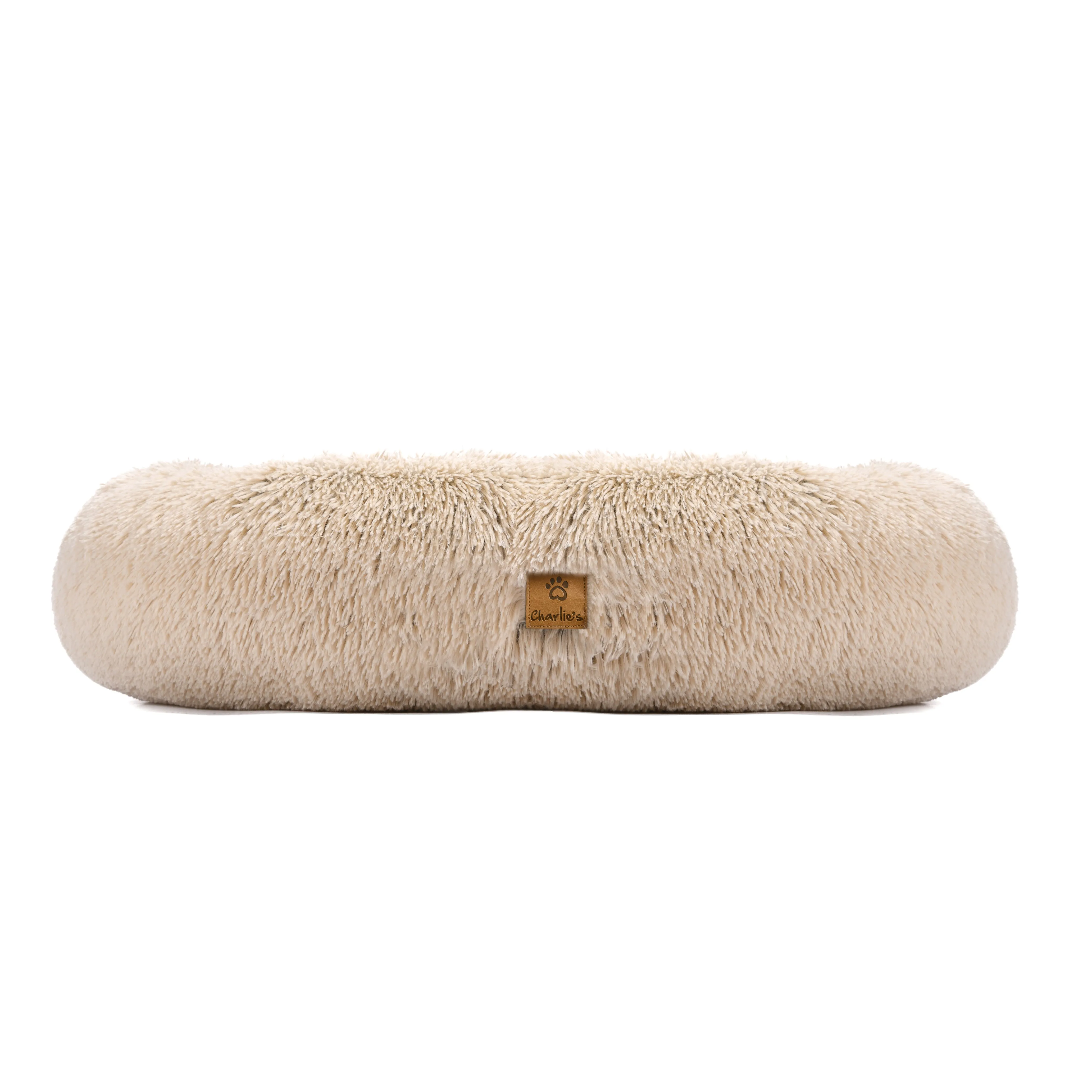 Faux Fur Fluffy Calming Pet Bed Nest Cream Chinchilla