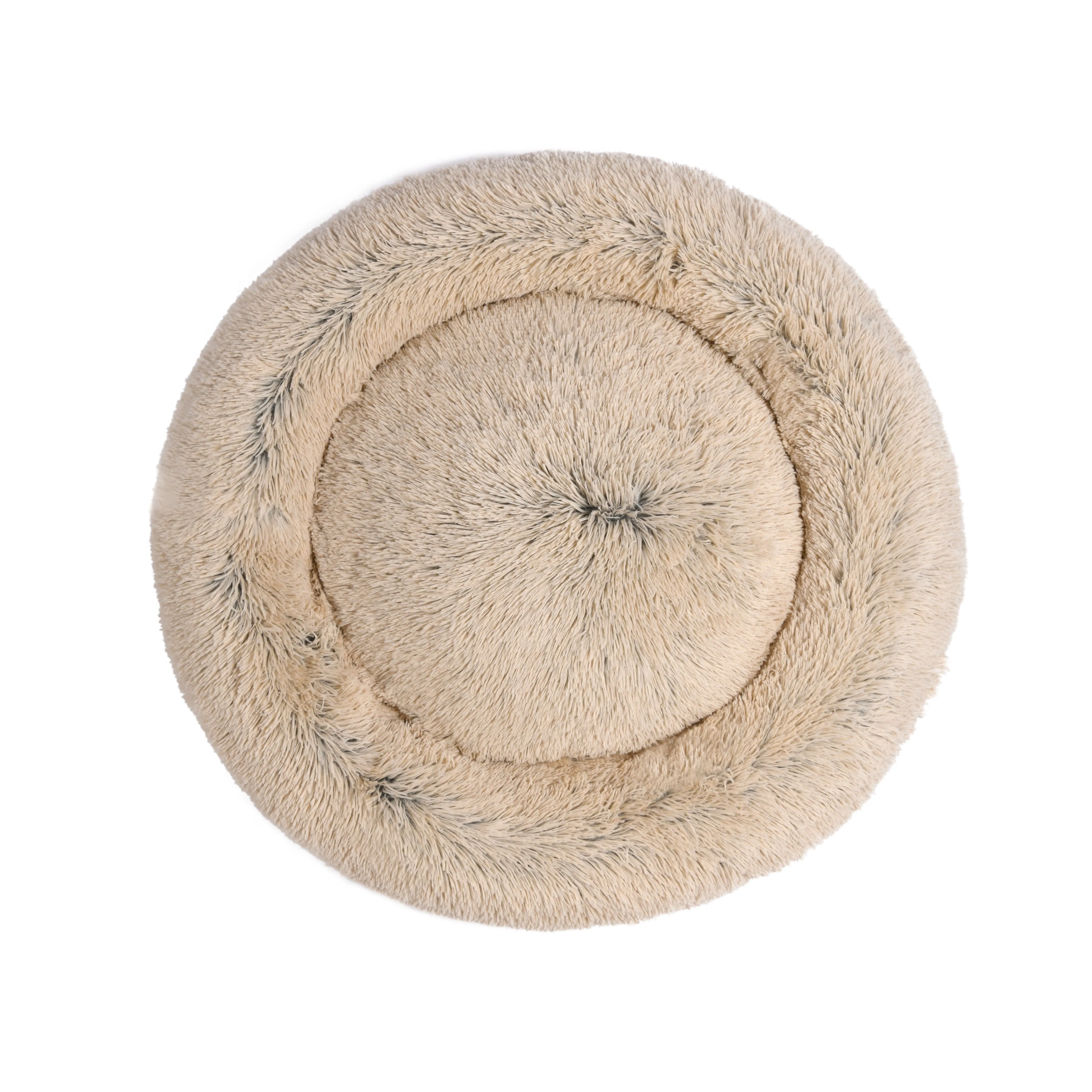 Faux Fur Fluffy Calming Pet Bed Nest Cream Chinchilla