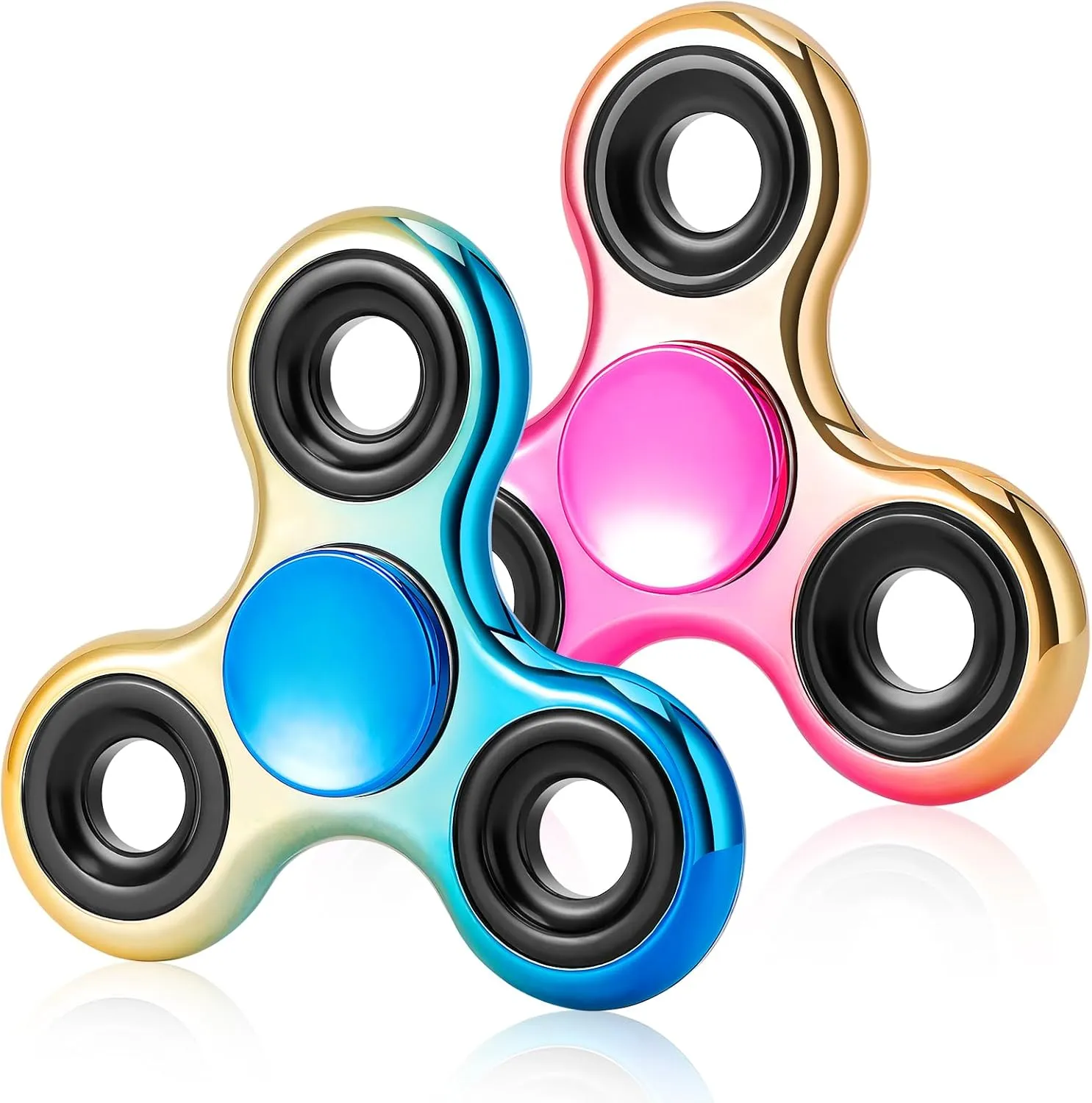 Fidget Spinner 2 Pack, Stress Reduction and Anxiety Relief Hand Spinner Ultra Stainless Steel Bearing, Best Autism Finger Spinner Focus Party Favor Killing Time Toy