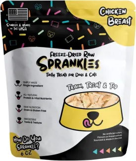 Freeze Dried Chicken Treats for Cats & Dogs - Single Ingredient Chicken Breast All Natural Grain-Free, High Protein, Made in USA - Perfect for Training, Topper or Snack (6 Ounce)