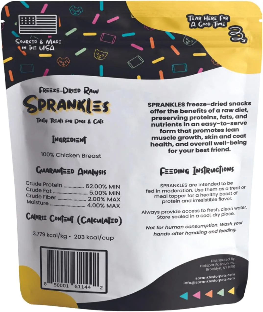 Freeze Dried Chicken Treats for Cats & Dogs - Single Ingredient Chicken Breast All Natural Grain-Free, High Protein, Made in USA - Perfect for Training, Topper or Snack (6 Ounce)
