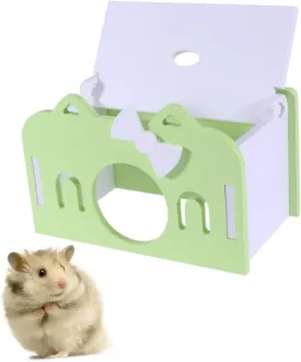 GANAZONO Luxurious Wooden Cat Bedroom Hamster Multi-Chamber Hideout Rat Houses Pet Accessories Comfortable for Small Animals Birds Parrots