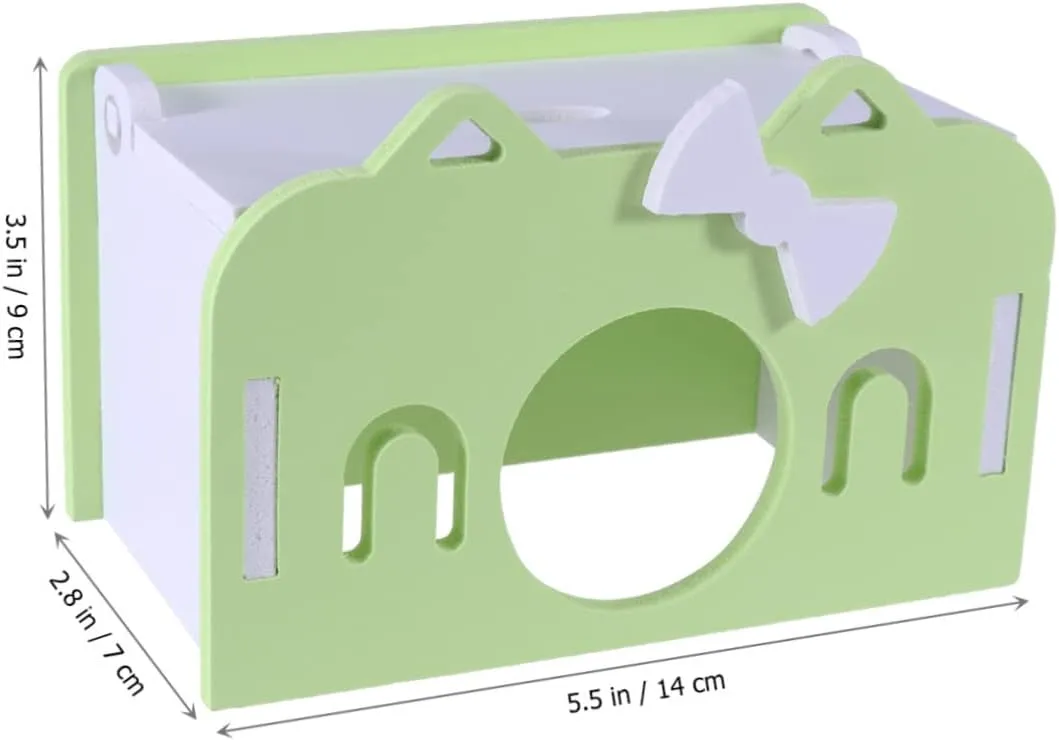 GANAZONO Luxurious Wooden Cat Bedroom Hamster Multi-Chamber Hideout Rat Houses Pet Accessories Comfortable for Small Animals Birds Parrots