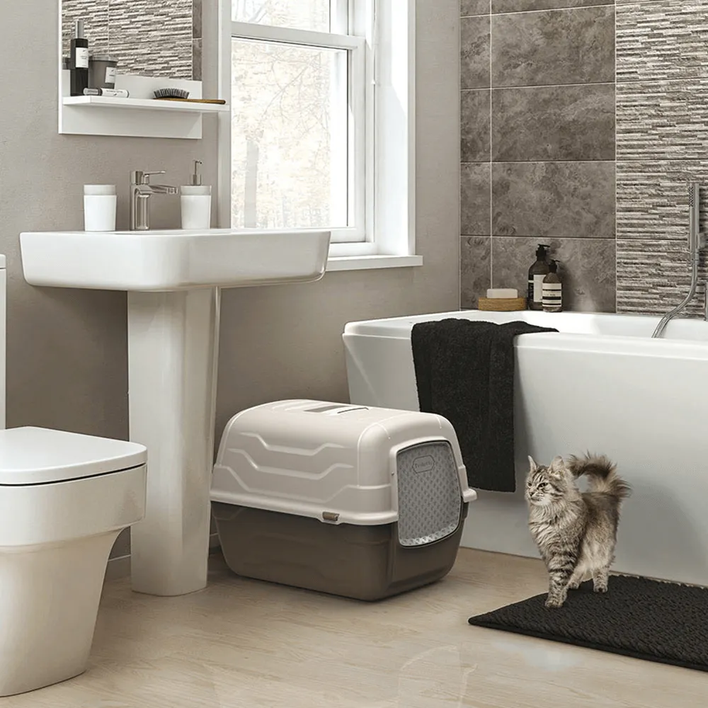 Georplast Roto-Toilet Cat Litter Box Grey