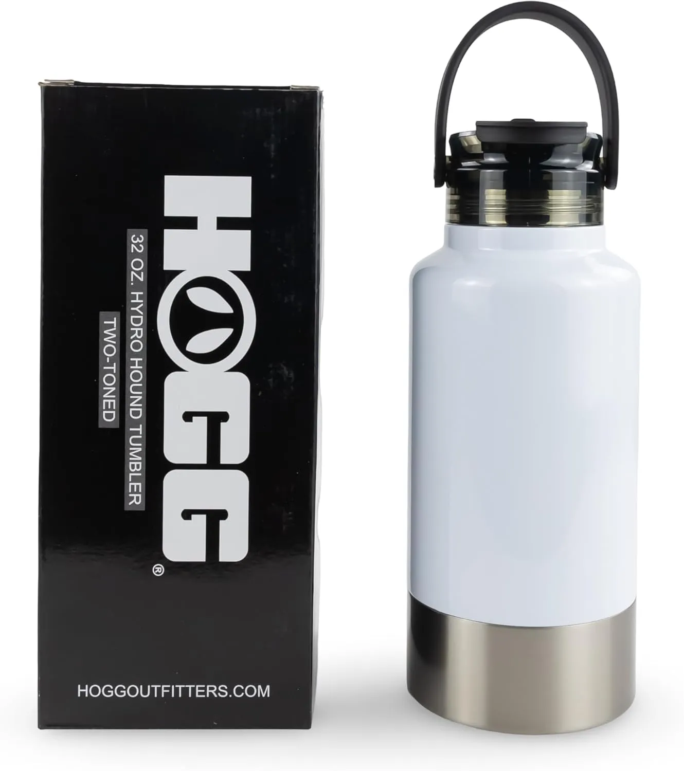 Hogg Hydro Hound, Travel Dog Water Bottle Bowl, Portable Water Bowl for Dog Mom Gifts for Women, 32oz Insulated Bottle Stainless Steel, Sublimation Two-Toned