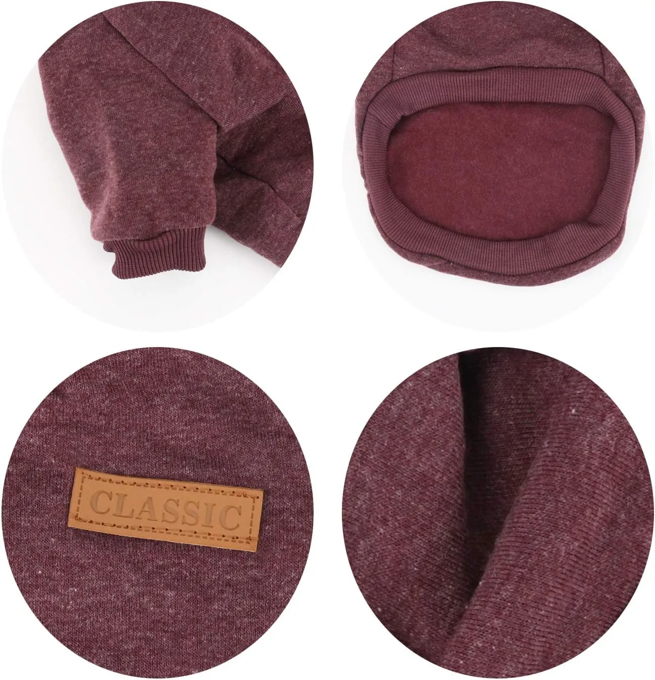 Idepet Pet Dog Classic Knitwear Sweater Fleece Dog Coat Soft Thickening Warm Pup Dogs Shirt Winter Pet Dog Cat Clothes Puppy Customes Clothing for Small Dogs (XS, Brown)