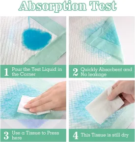 Incontinence Bed Pads, 30 x 36 Inches, Super Absorbent, Thick Quilted, Pack of 100, Green (Extra Large, 100, pc/Pack)