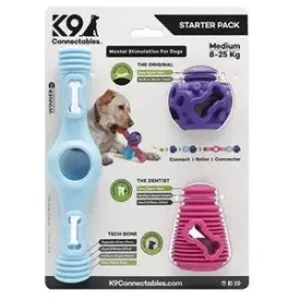K9 Connectables Starter Pack Blue & Purple & Pink - Medium