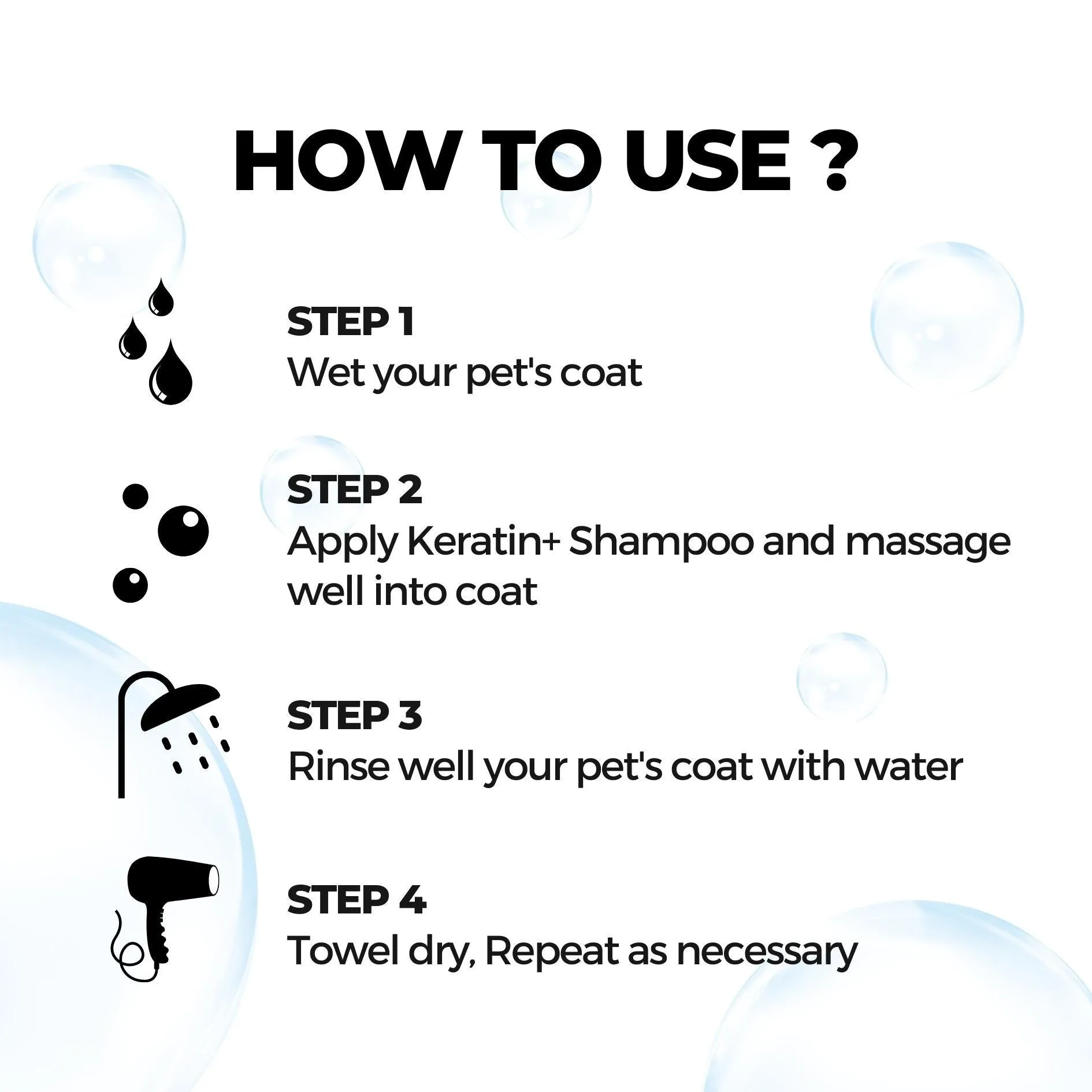 Keratin  & Shampoo   Conditioner Pet Shampoo Combo