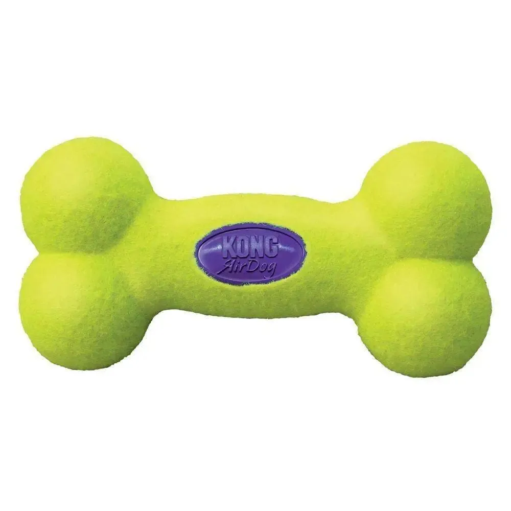 Kong® Airdog® Squeaker Bone Dog Toys Yellow