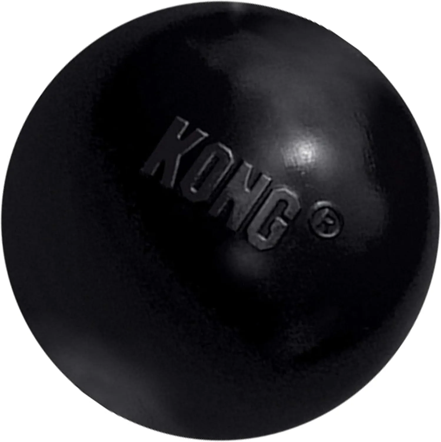 KONG Extreme Ball with Hole - Fetch Toy - Durable Dog Toy for Training, Interactive Playtime & More - Natural Extreme Rubber Ball - Black - for Large/Medium Dogs