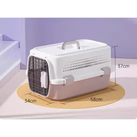 MaiShi Travel Pet Crate L - L58cm x B34cm x H37cm - Purple