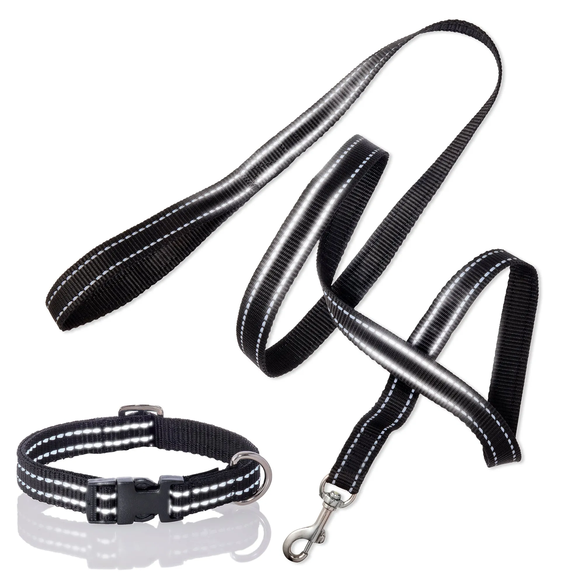 MAX - THE HARDY REFLECTIVE LEASH & COLLAR, 2-PACK