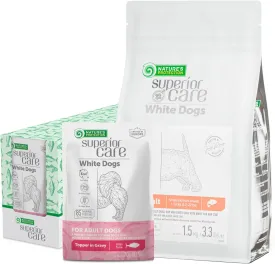 Nature's Protection Superior Care White Dogs Grain-Free Dry Dog Food with Salmon & Wet Food with Tuna Bundle
