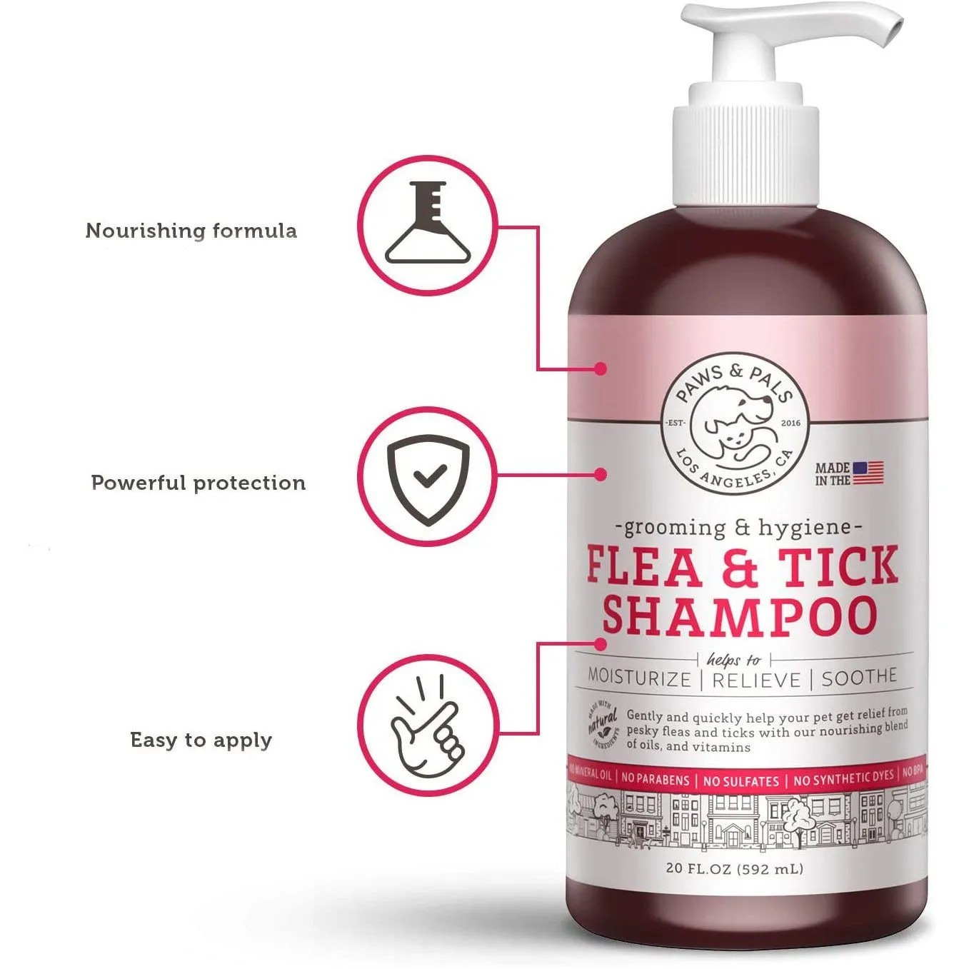 Paws & Pals Flea and Tick Shampoo for Dogs & Cats