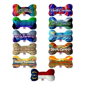 Pet & Dog Plush Bone Toys, "North Carolina Mountains" (Set 1 of 2 North Carolina State Toy Options, available in different pattern options!)