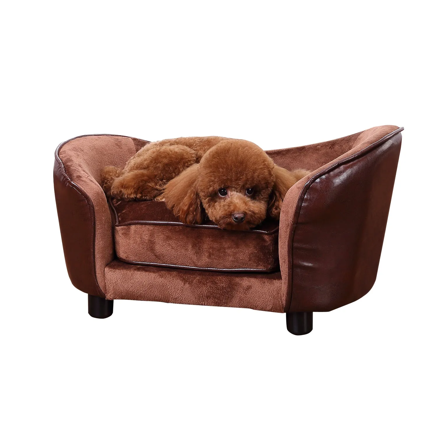 Pet Sofa,66.5L x 40.5W x 35.5H cm-Coffee