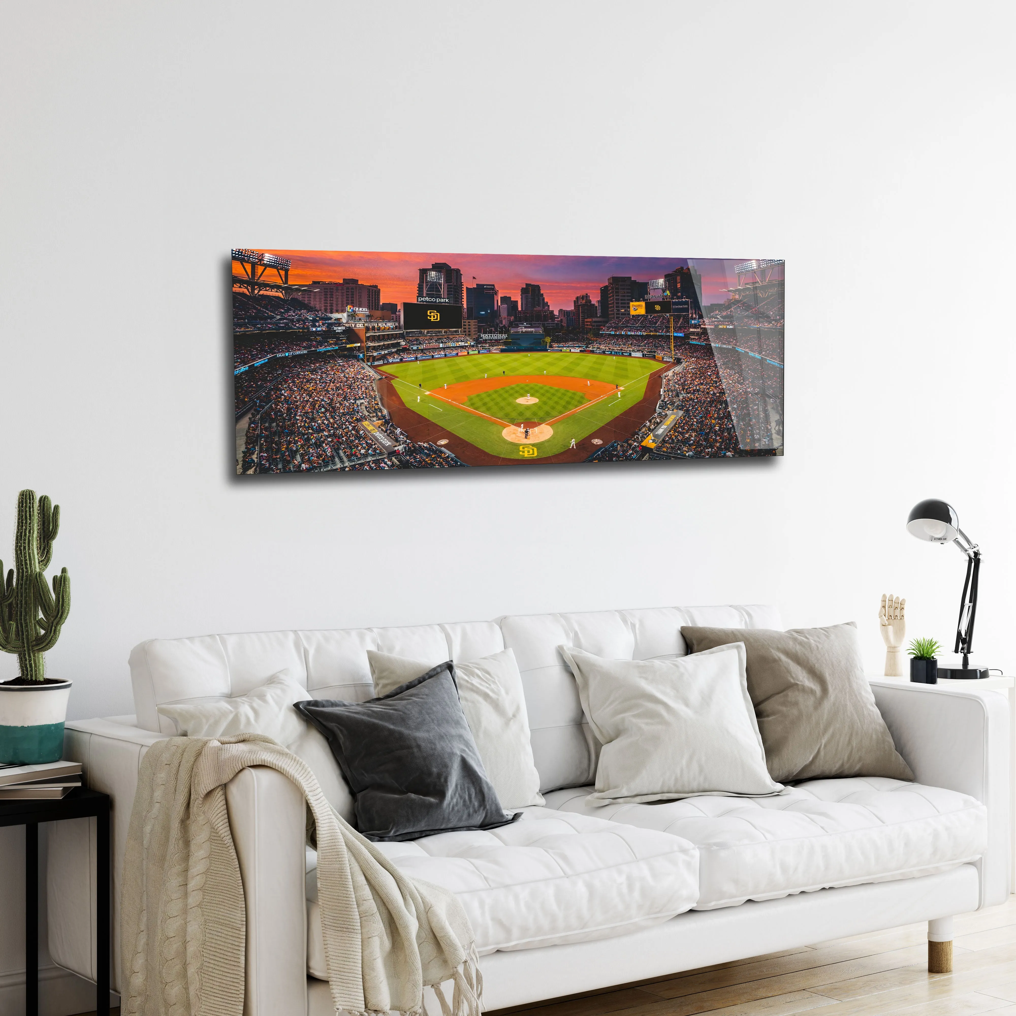 Petco Park baseball Stadium - San Diego stadium panoramic metal print by PortriLux