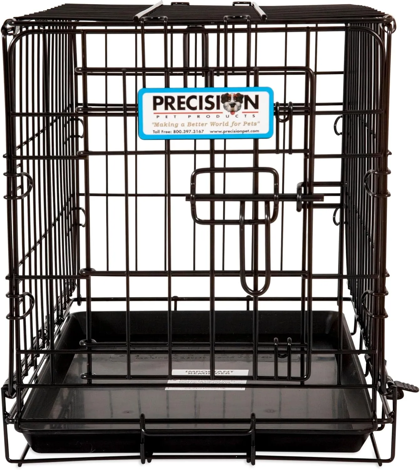 Precision Pet Products One Door Provalue Wire Dog Crate, 19 Inch, For Pets Up To 15 lbs, With 5-Point Locking System