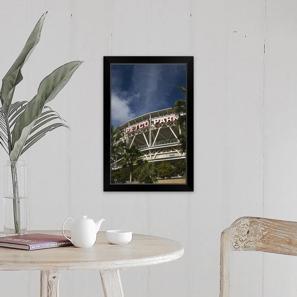 "Low angle view of a baseball park, Petco Park, San Diego, California" Black Framed Print