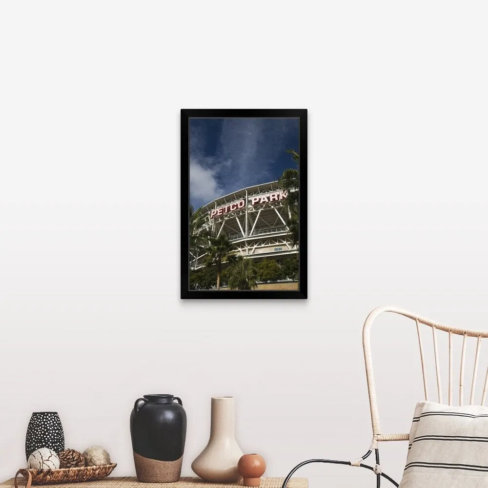 "Low angle view of a baseball park, Petco Park, San Diego, California" Black Framed Print