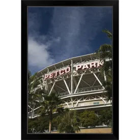 "Low angle view of a baseball park, Petco Park, San Diego, California" Black Framed Print