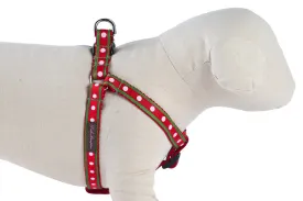Red/Green/White Polka Dot Dog Harness - 701