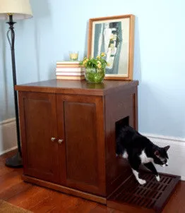Refined Feline Deluxe Litter Box Cabinet - Regular Size