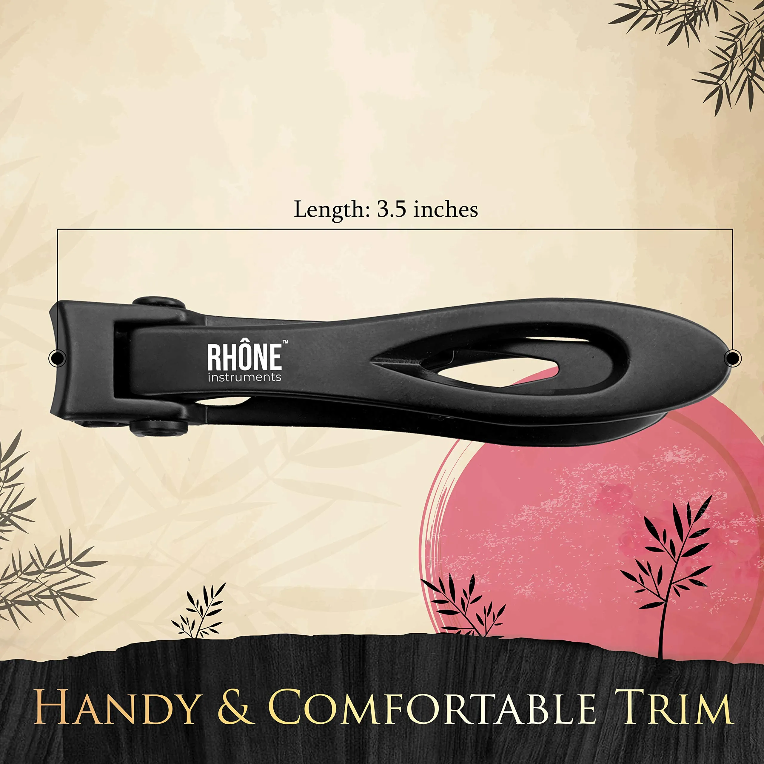Rhône Instruments Nail Clippers, 420J2 Surgical Grade Steel, Extra-Wide Jaw, Cuts Thick Nails, Professional Series, Heavy-Duty Fingernail and Toenail Clippers for Manicure, Pedicure, Women and Men