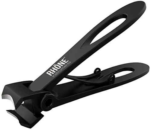 Rhône Instruments Nail Clippers, 420J2 Surgical Grade Steel, Extra-Wide Jaw, Cuts Thick Nails, Professional Series, Heavy-Duty Fingernail and Toenail Clippers for Manicure, Pedicure, Women and Men