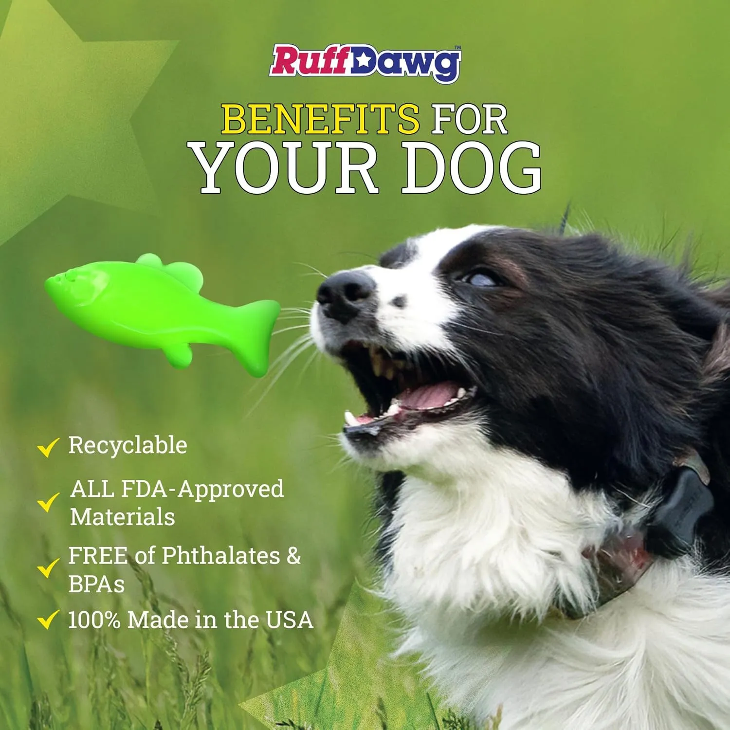 Ruff Dawg Flying Minnow Dog Toy