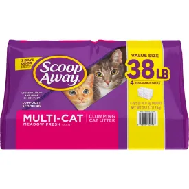 Scoop Away Extra Strength Multi-Cat Scented Litter, Clumping Cat Litter, 38 lb