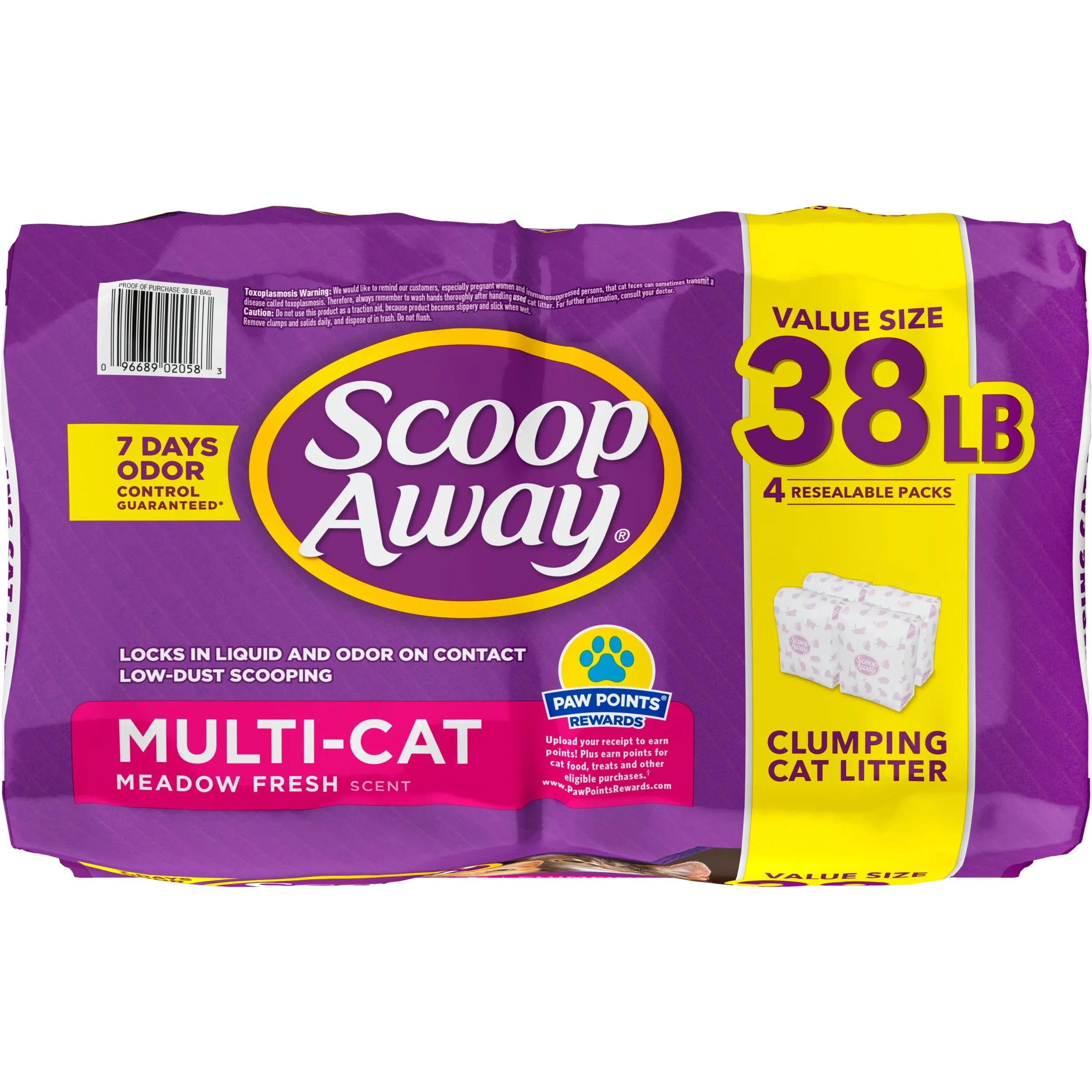 Scoop Away Extra Strength Multi-Cat Scented Litter, Clumping Cat Litter, 38 lb
