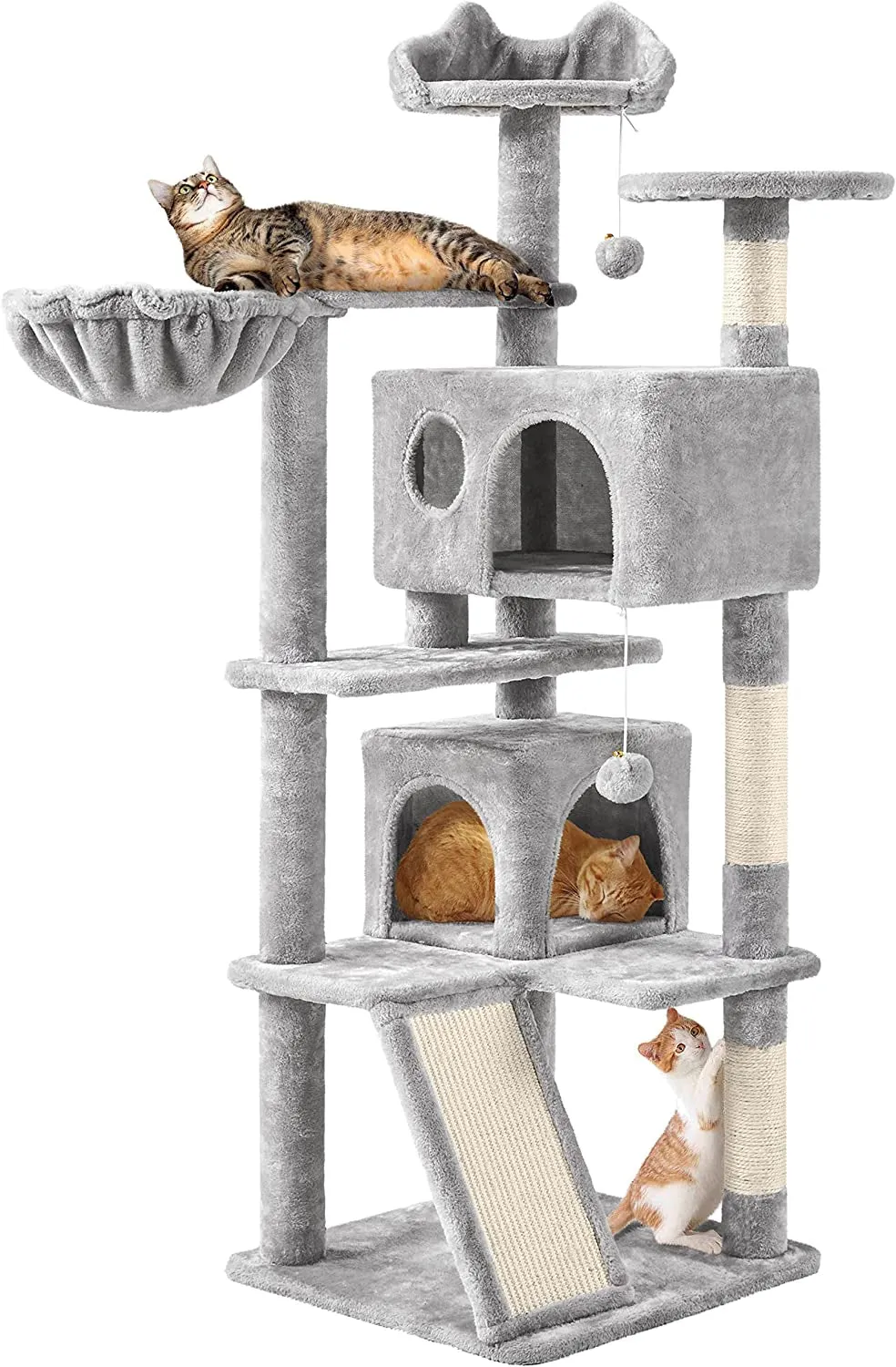 Stable Multi-Level Cat Tree: Sisal Scratching Posts
