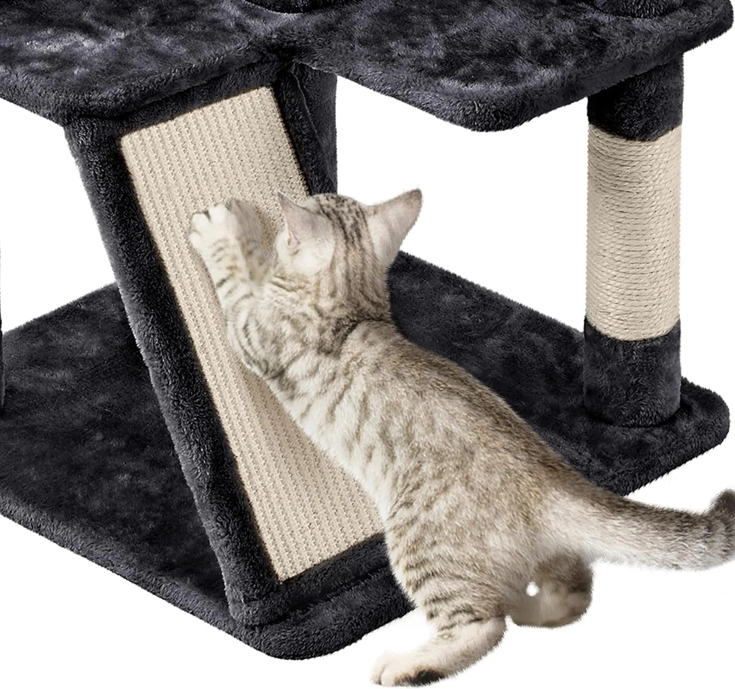 Stable Multi-Level Cat Tree: Sisal Scratching Posts