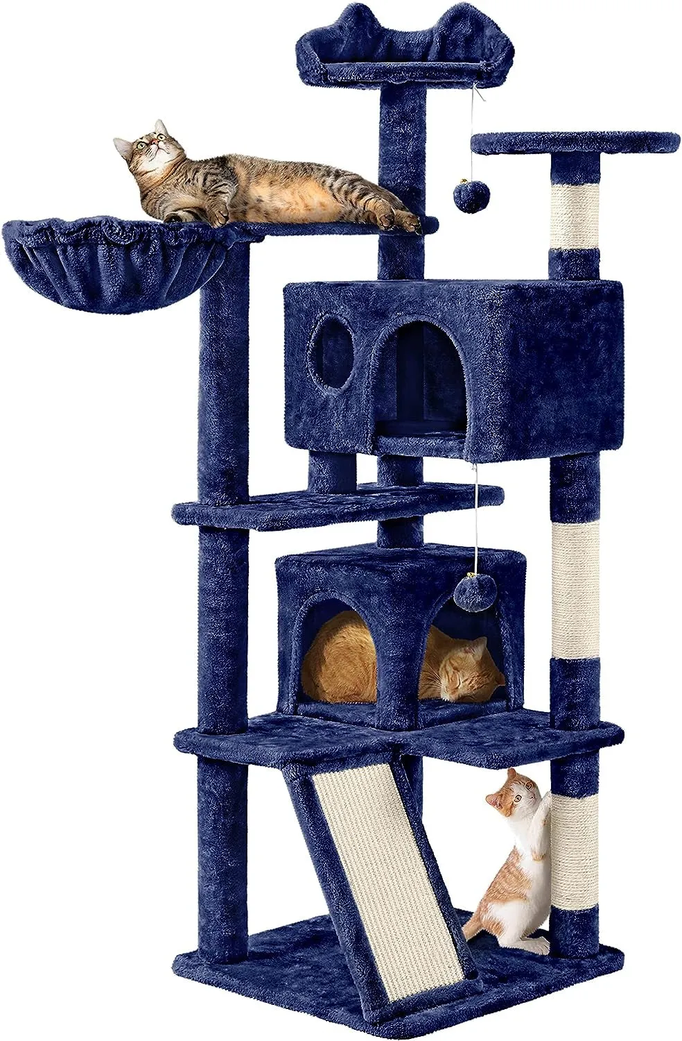 Stable Multi-Level Cat Tree: Sisal Scratching Posts