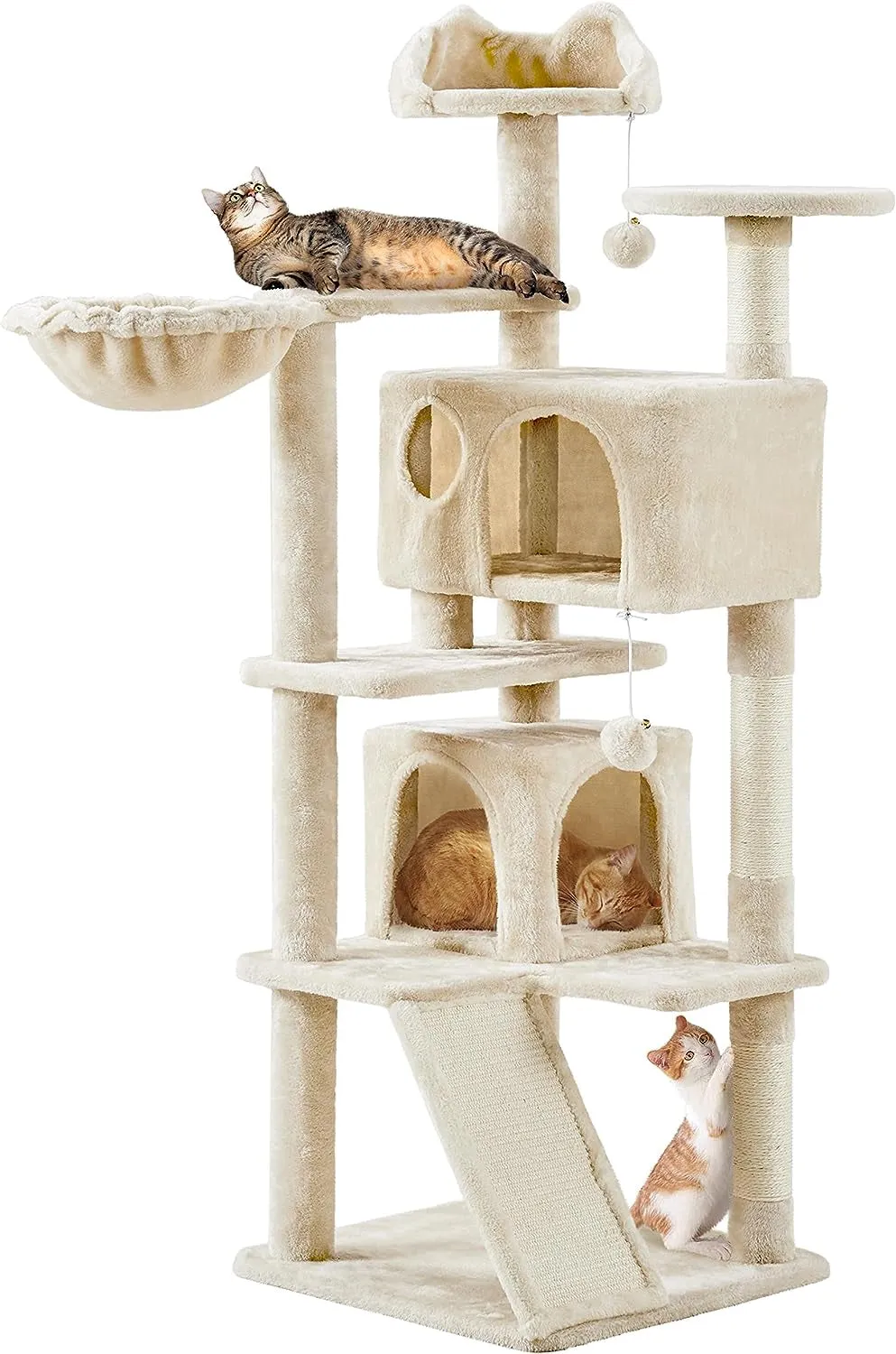 Stable Multi-Level Cat Tree: Sisal Scratching Posts