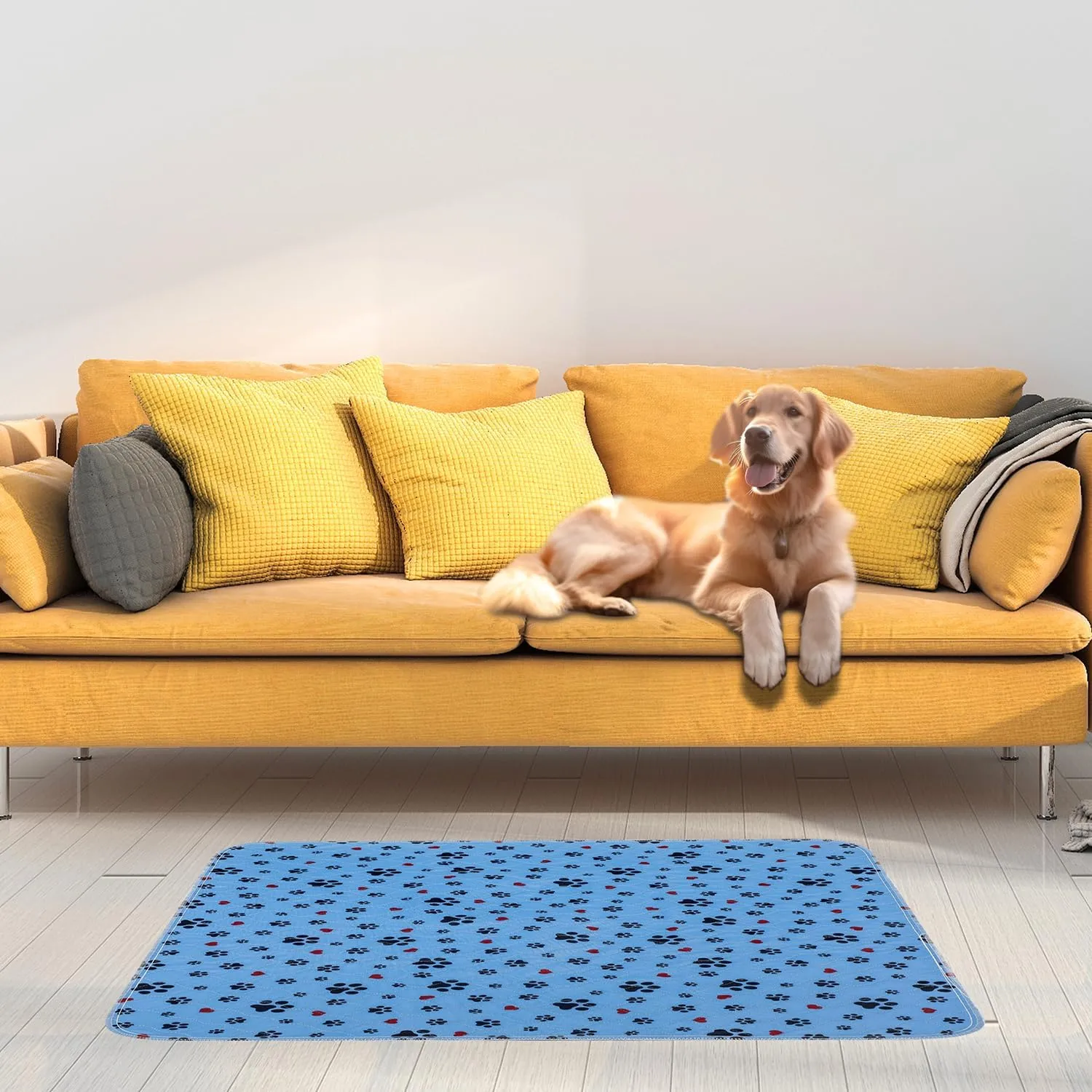 Washable Pee Pads for Dogs,2 Pack Extra Large 34"x36" Super Absorbent Reusable Puppy Pads,Non-Slip 100% Waterproof Dog Pee Pads,Pet Training Pads for Couch, Crate,Potty Training,Floor